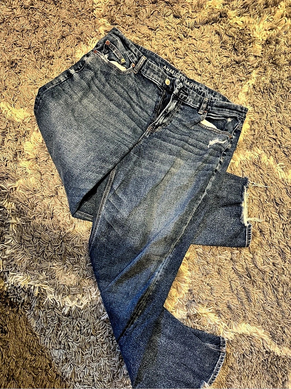 American Eagle Curvy Straight Leg Jeans Blue Size 16